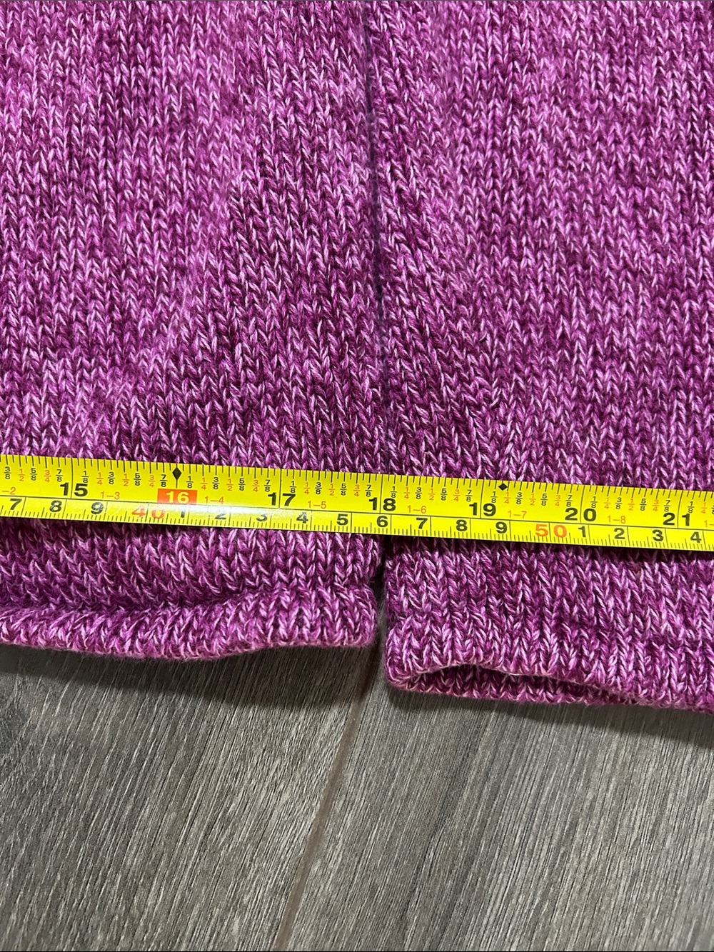 L.L. Bean Women's Raspberry Marled Button-Front Cardigan - Picture 5 of 6